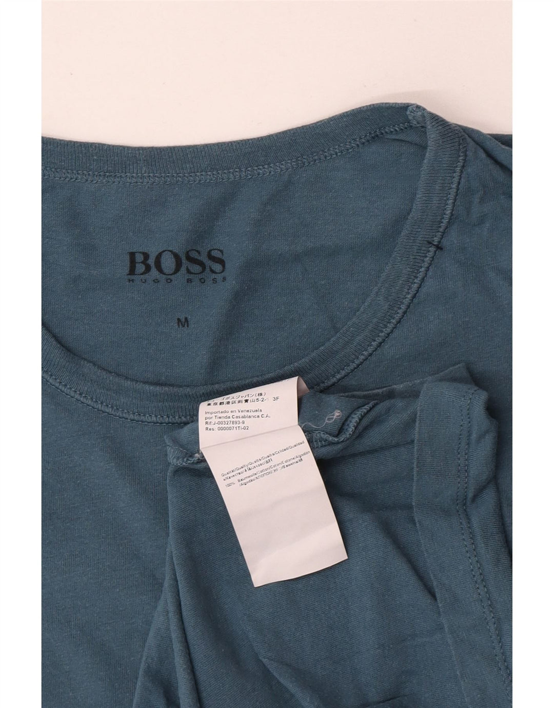 Muška majica kratkih rukava Hugo Boss Srednje plavi pamuk