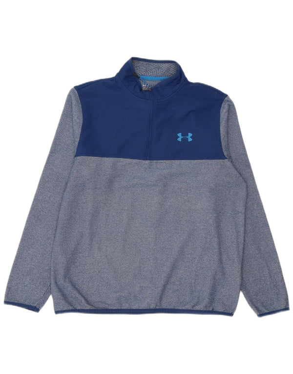 Under Armour Muški Cold Gear Pulover Gornji dio trenirke na velike plave pruge