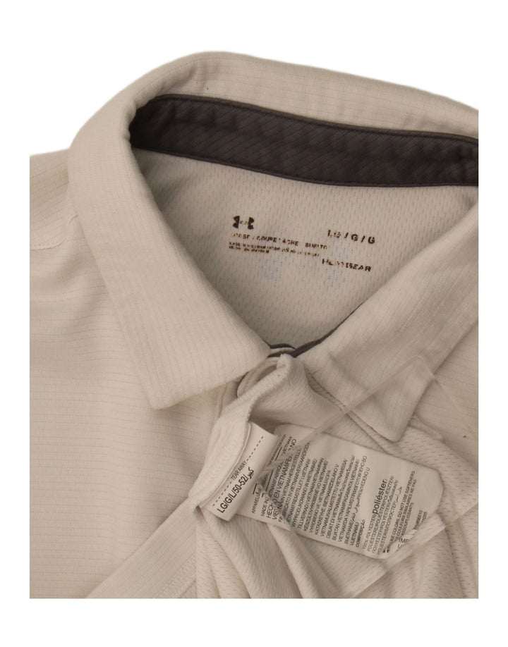 Under Armour muška polo majica Velika bijela poliesterska sportska majica