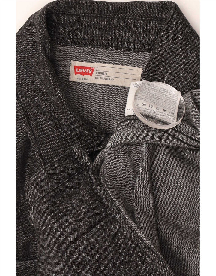 Levi's muška traper košulja Mala siva pamučna