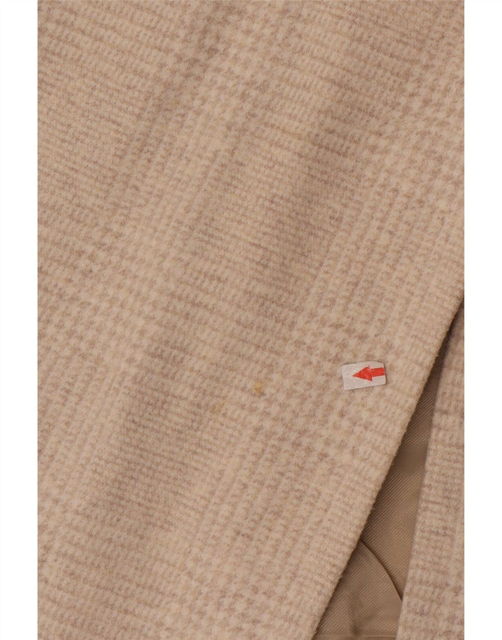 Zara ženski preveliki kaput UK 10 Small Beige Houndstooth