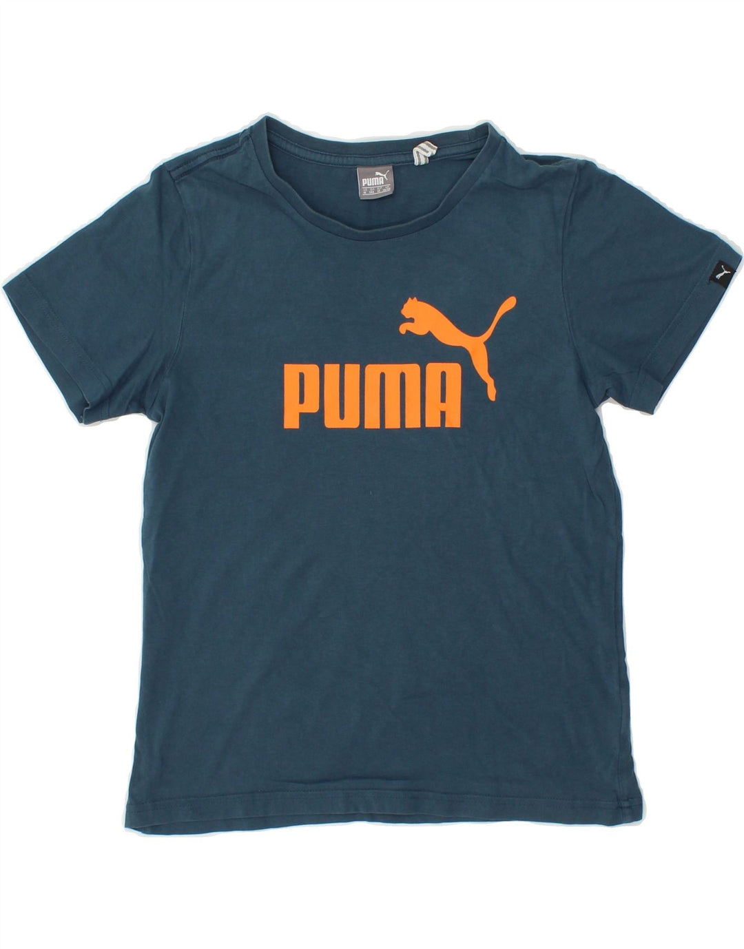 PUMA Boys Graphic T-Shirt Top 9-10 Years Medium  Blue Vintage Puma and Second-Hand Puma from Messina Hembry 