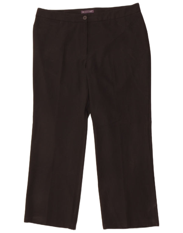 Marks & Spencer ženske ravne ležerne hlače UK 18 XL W38 L30 crne