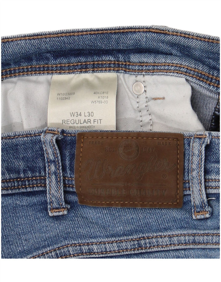 WRANGLER Muške ravne traperice regularnog kroja W34 L30 plavi pamuk