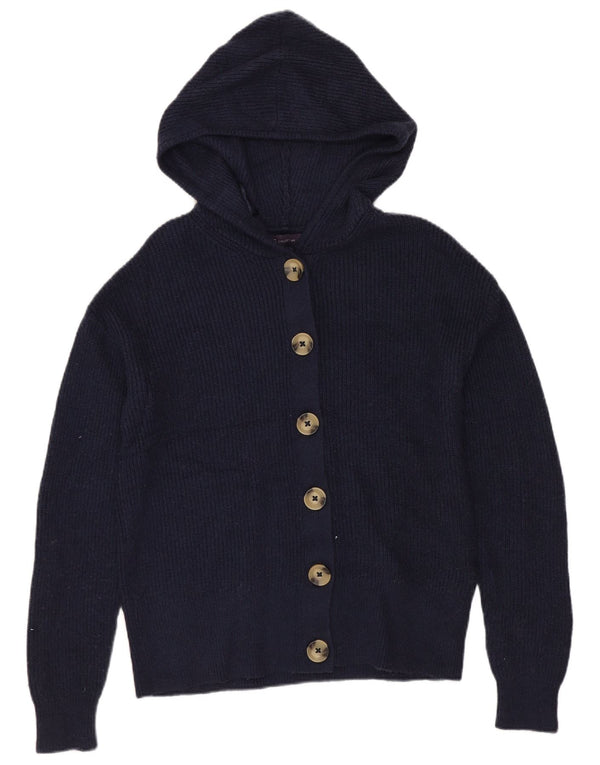 Marks & Spencer ženski kratki kardigan s kapuljačom UK 10 Mali tamnoplavi