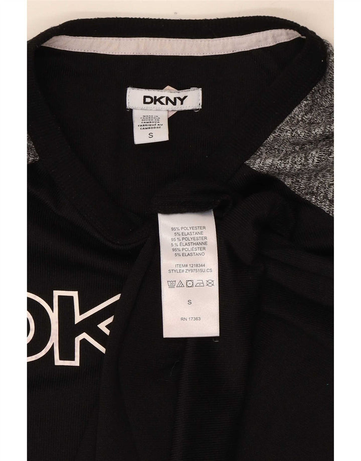 Dkny Ženska majica dugih rukava s grafikom UK 10 Mali crni poliester u boji