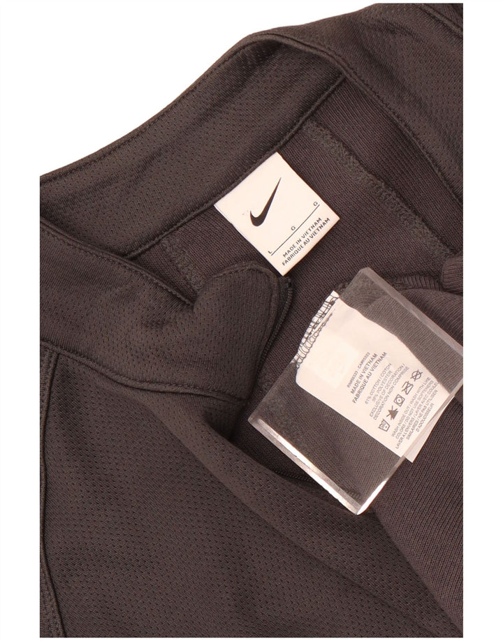 Velika crna pamučna muška majica s izrezom i trenirkom Nike