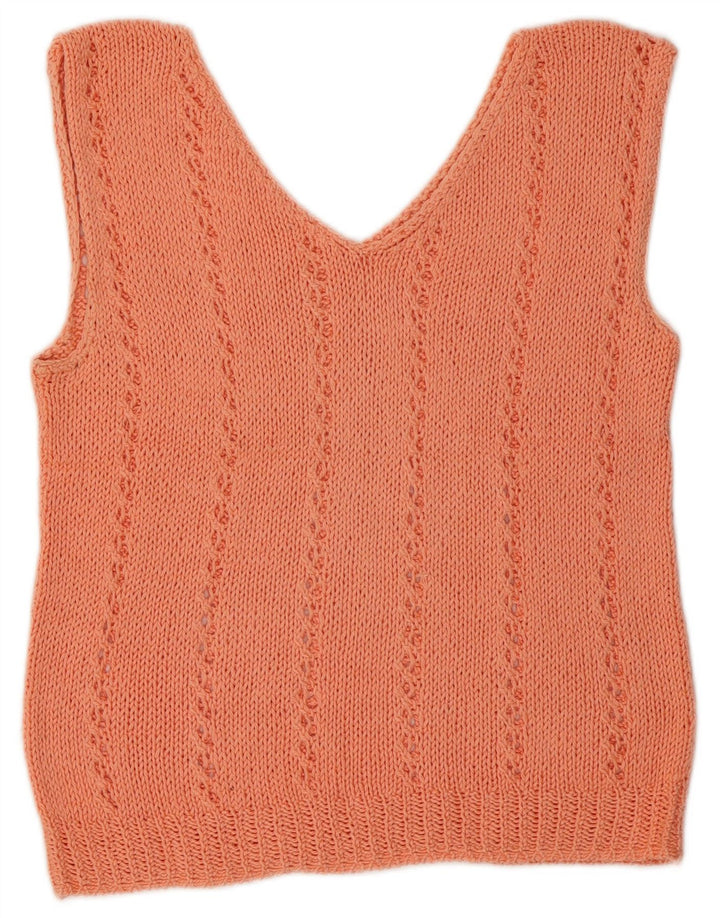 VINTAGE ženska majica bez rukava UK 14 srednje ružičasta