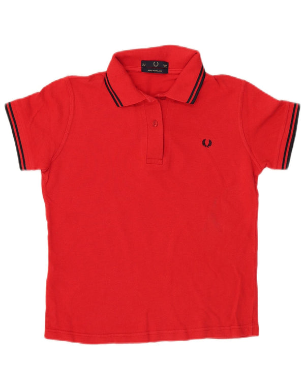 Fred Perry ženska crop polo majica UK 8 Mala crvena pamuk