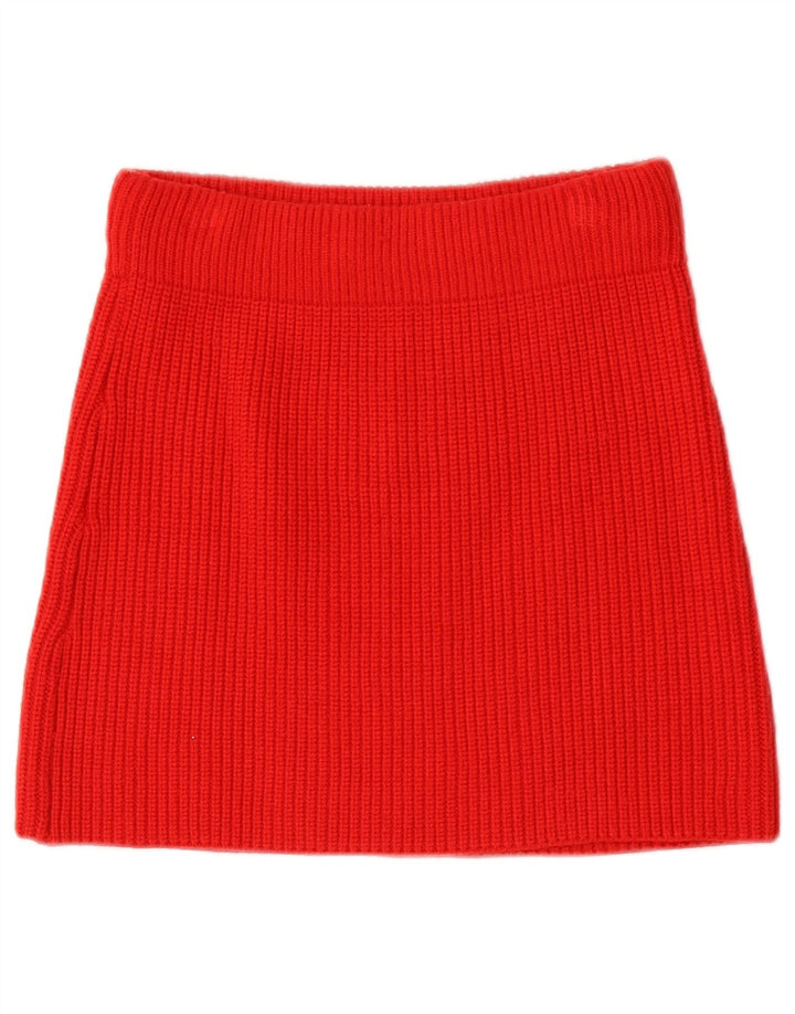 Zara ženska pletena mini suknja mala W26 crvena viskoza