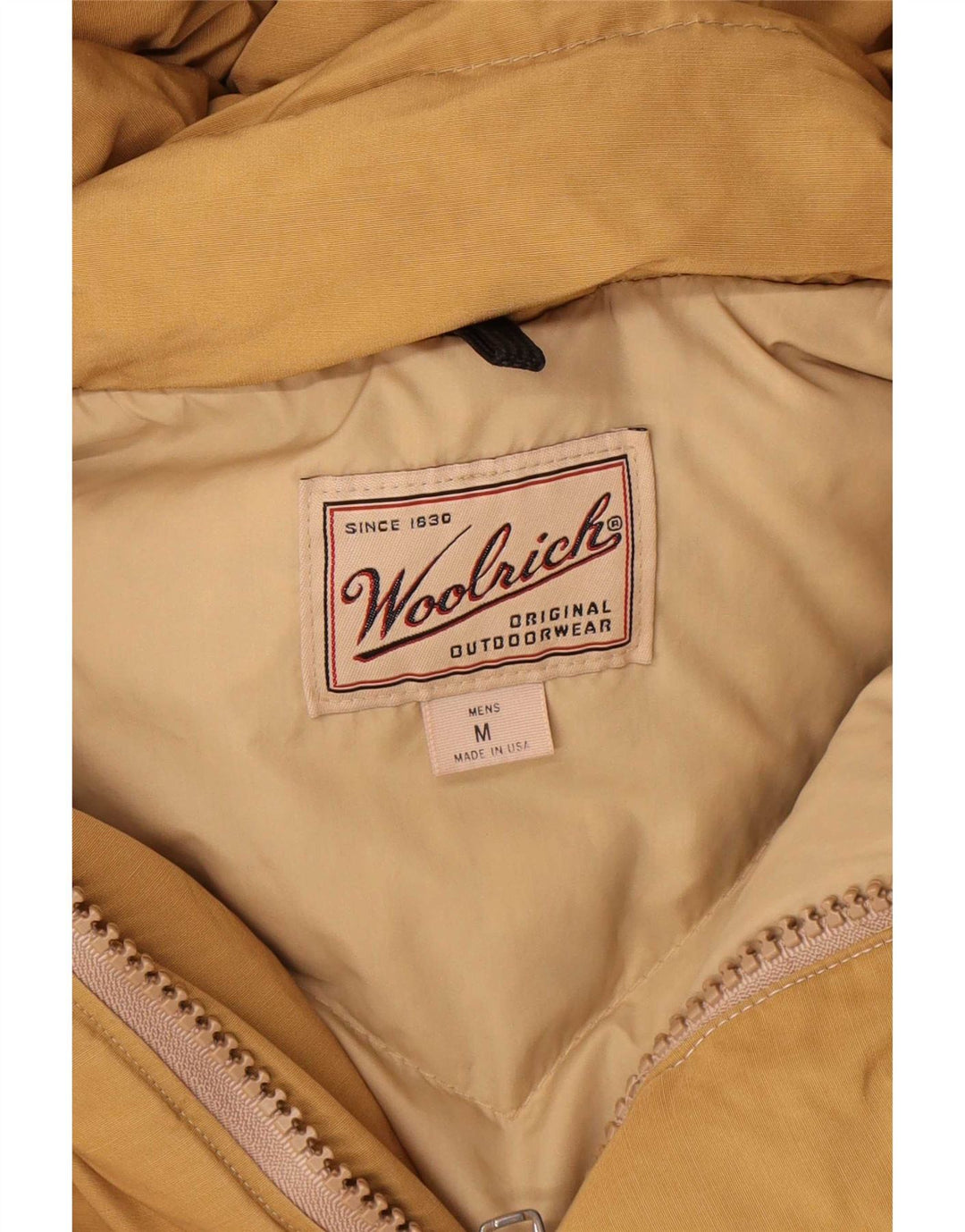 Woolrich muška podstavljena jakna s kapuljačom UK 38 srednje bež poliester