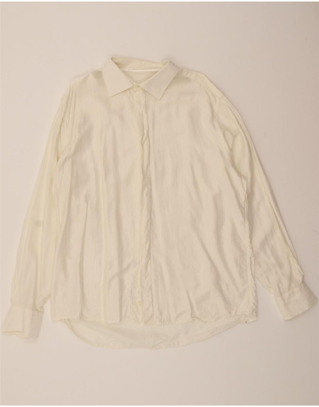 PIERRE CARDIN Mens Shirt XL White Viscose Vintage Pierre Cardin and Second-Hand Pierre Cardin from Messina Hembry 