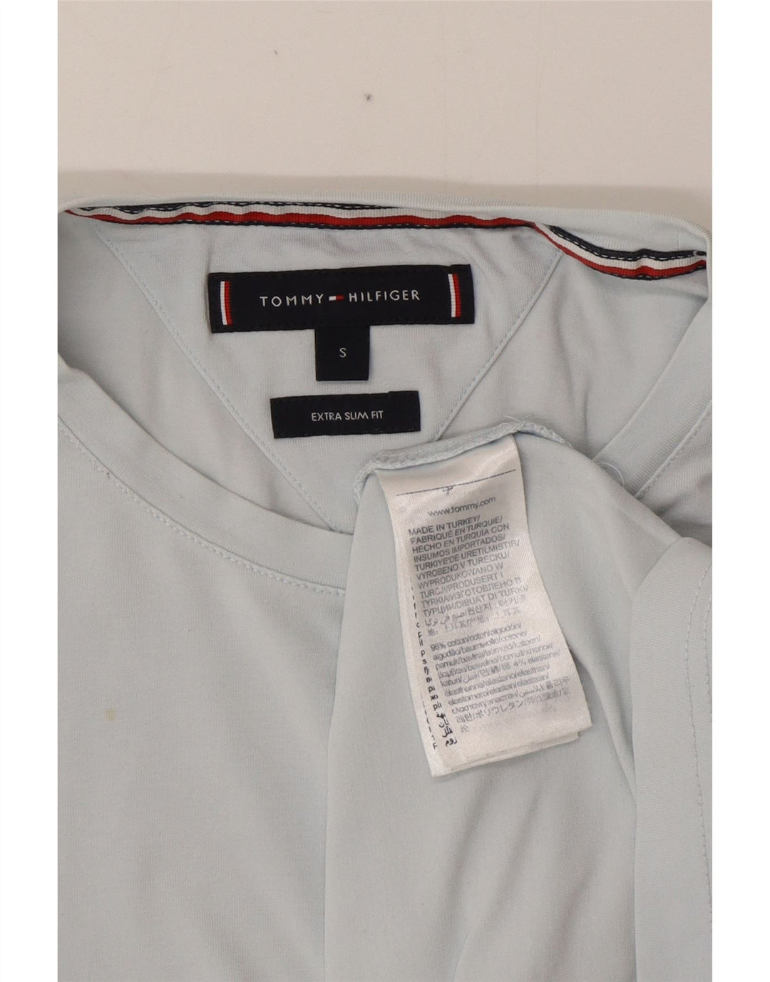 TOMMY HILFIGER Muška ekstra tanka majica kratkih rukava Mala plava pamučna majica