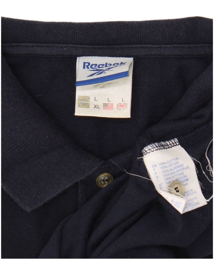Reebok muška polo majica velika tamnoplava pamuk