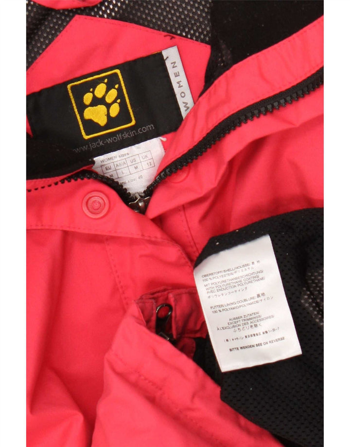 Jack Wolfskin ženska kišna jakna s kapuljačom UK 12 Srednje ružičasti poliester