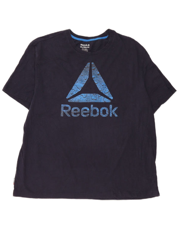 Reebok muška majica s grafičkim motivima 3XL tamnoplavi pamuk