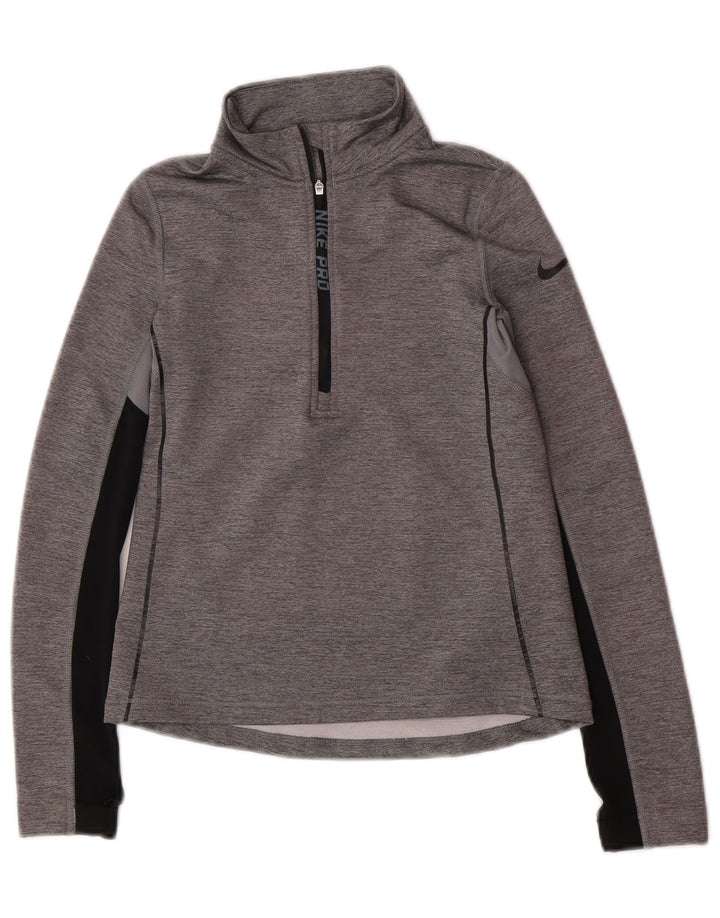 Nike Pulover Trenirka za djevojčice 10-11 godina srednje sive boje