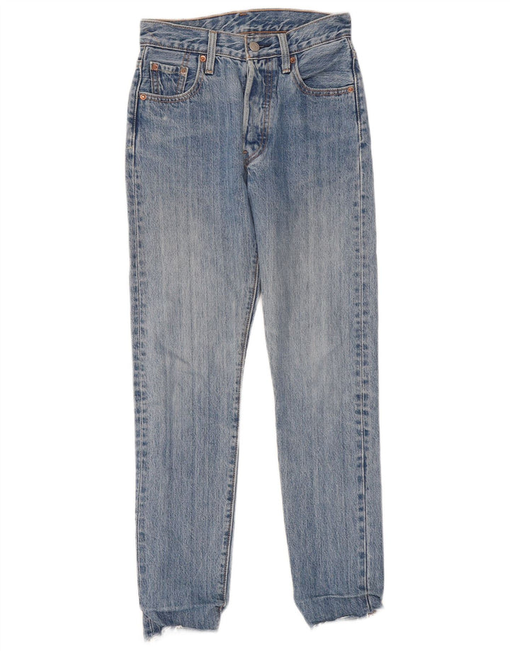 Levi's ženske ravne traperice 501 W23 L27 plavi pamuk