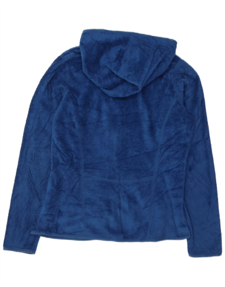 Eddie Bauer ženska flis jakna s kapuljačom UK 14 srednje plava poliester