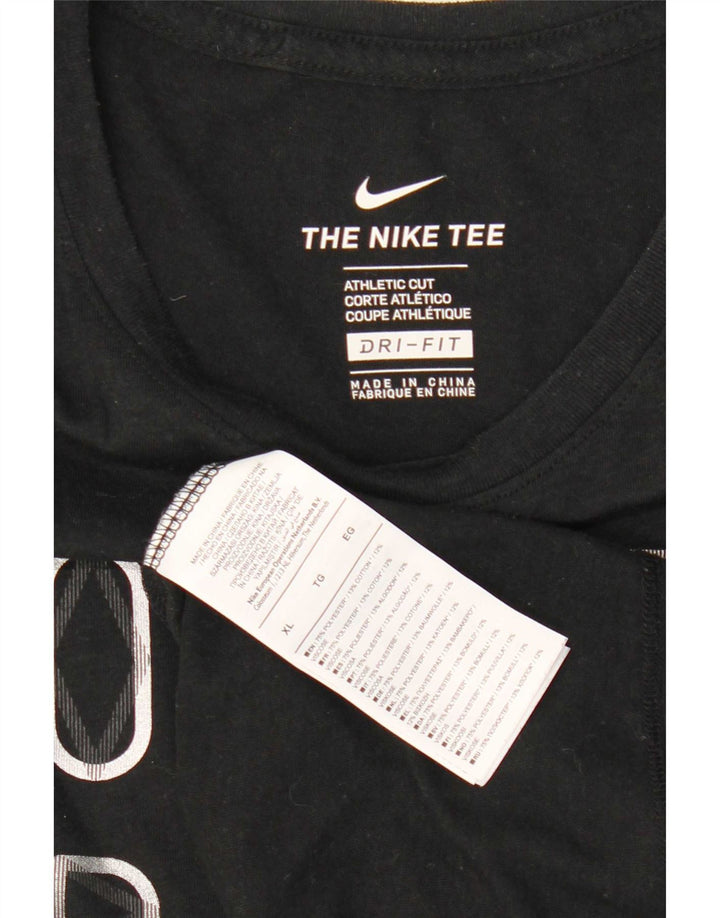Nike Dri Fit Graphic T-Shirt Top XL crni poliester