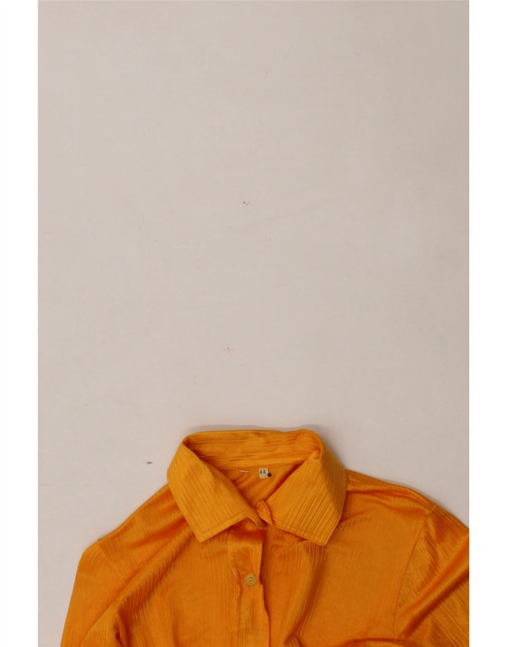VINTAGE Womens Shirt Blouse IT 44 Medium Orange Vintage Vintage and Second-Hand Vintage from Messina Hembry 