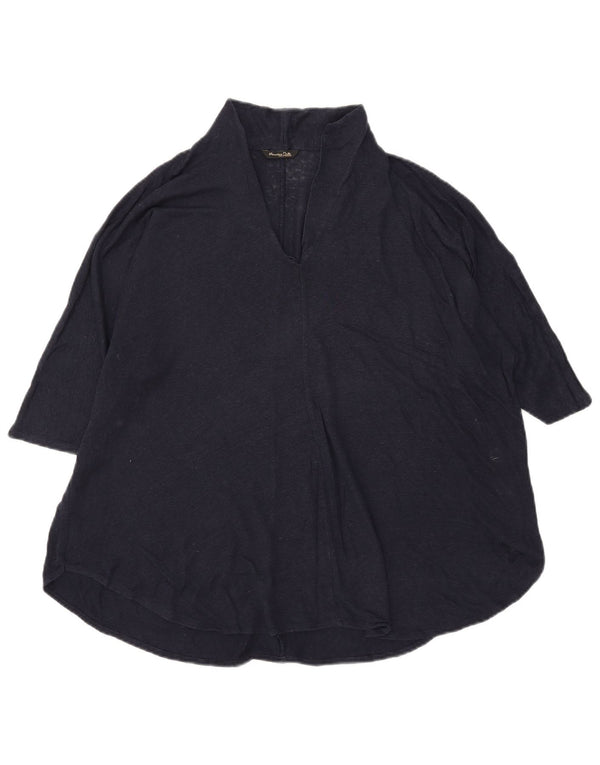 Massimo Dutti Top ženska bluza UK 18 XL mornarsko plavo platno