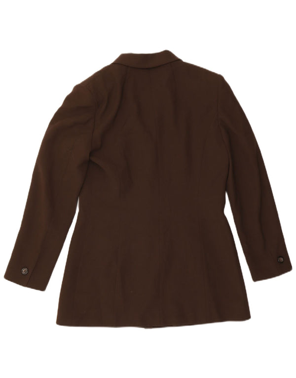 Ženska jakna s 4 gumba Marella UK 12 srednje smeđe vunene klasične