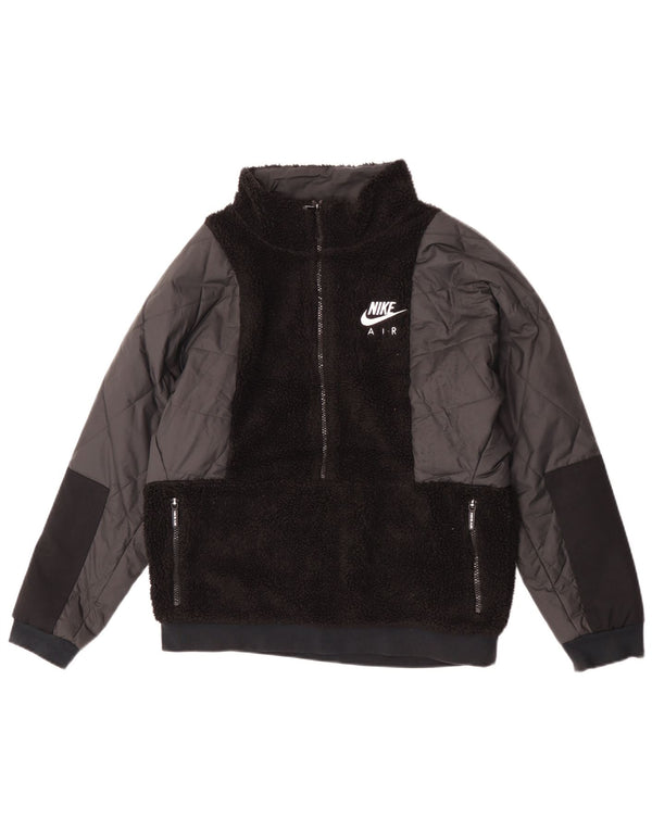 Nike Boys Pullover Fleece Jacket 13-14 Years XL Black Poliester