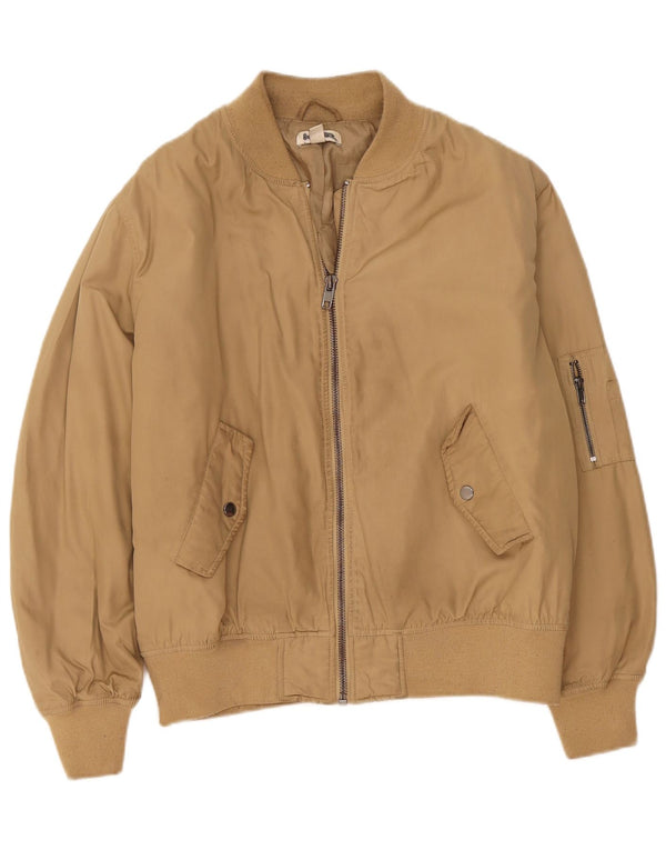 Topshop ženska prevelika bomber jakna UK 12 srednje bež poliester