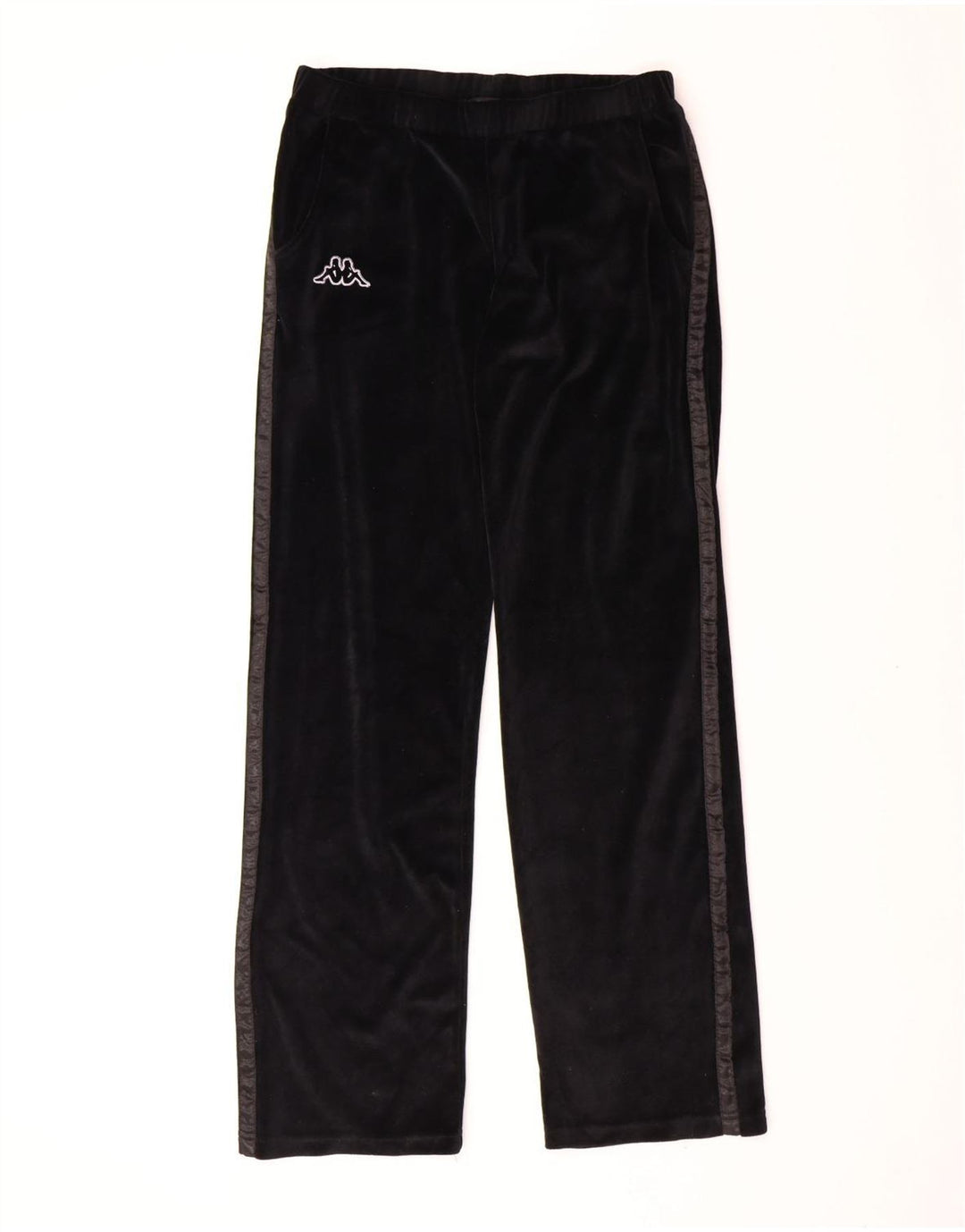 KAPPA Womens Velour Tracksuit Trousers UK 10 Small  Black Polyester