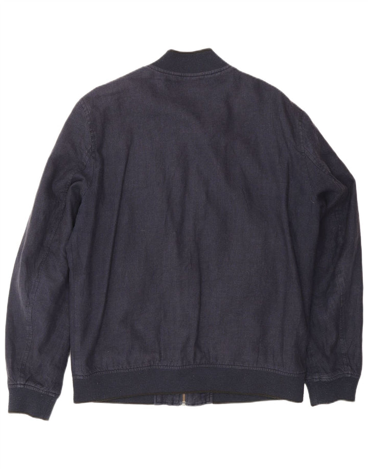 Ted Baker muška bomber jakna veličine 4 velika tamnoplava platna