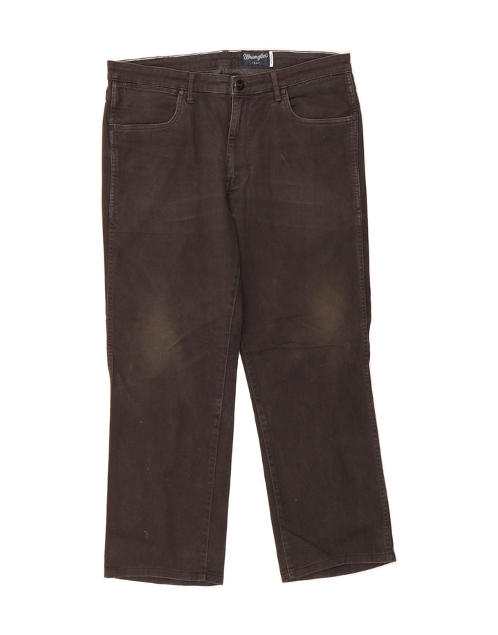 WRANGLER Mens Arizona Straight Jeans W38 L28 Grey Vintage Wrangler and Second-Hand Wrangler from Messina Hembry 