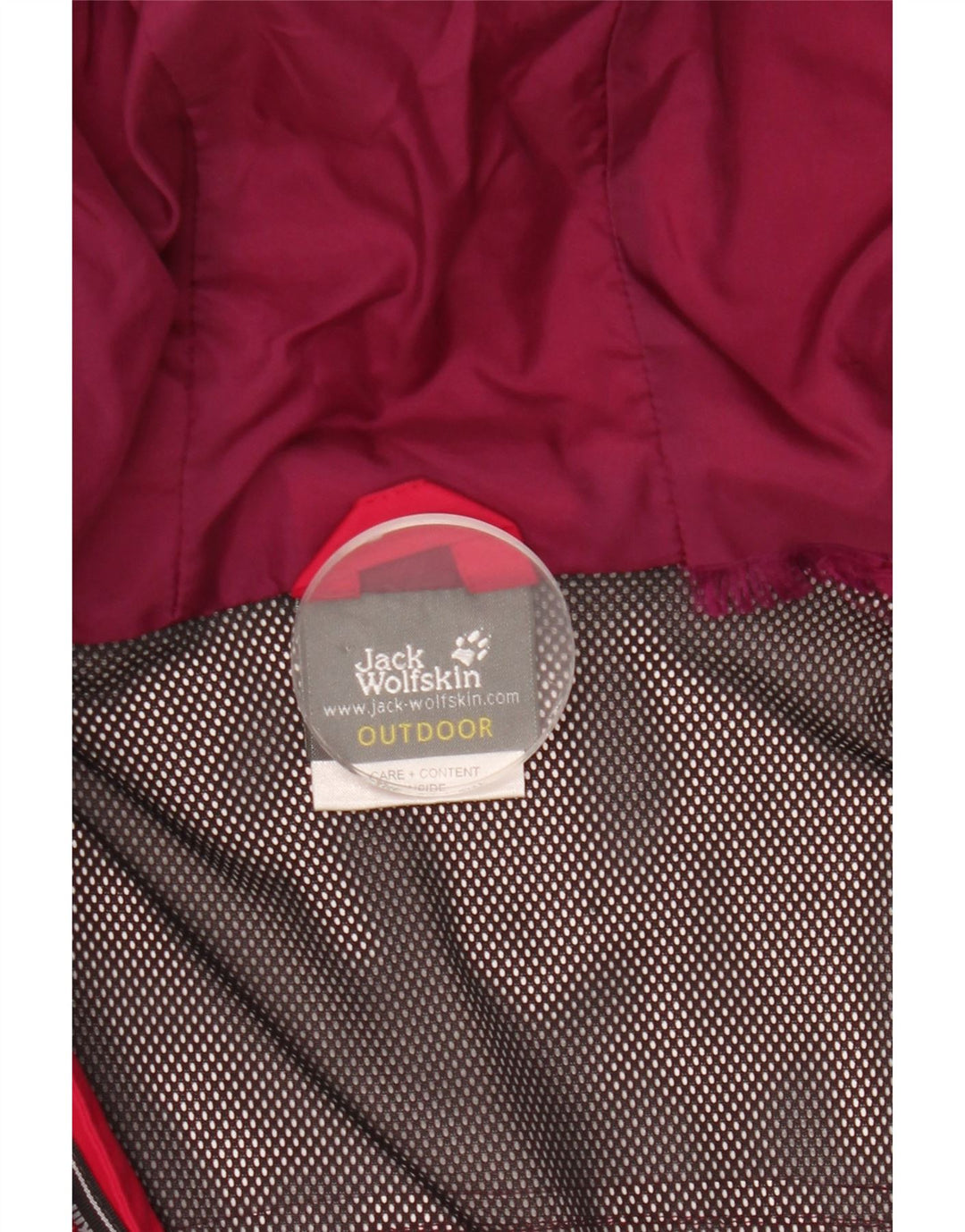 Jack Wolfskin ženska kišna jakna s kapuljačom UK 12/14 Srednje ružičasta poliamidna