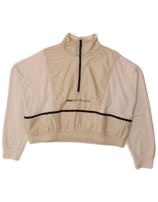 Nike Ženska kratkotrajna majica s kratkim crtama UK 16 Large White Colourblock