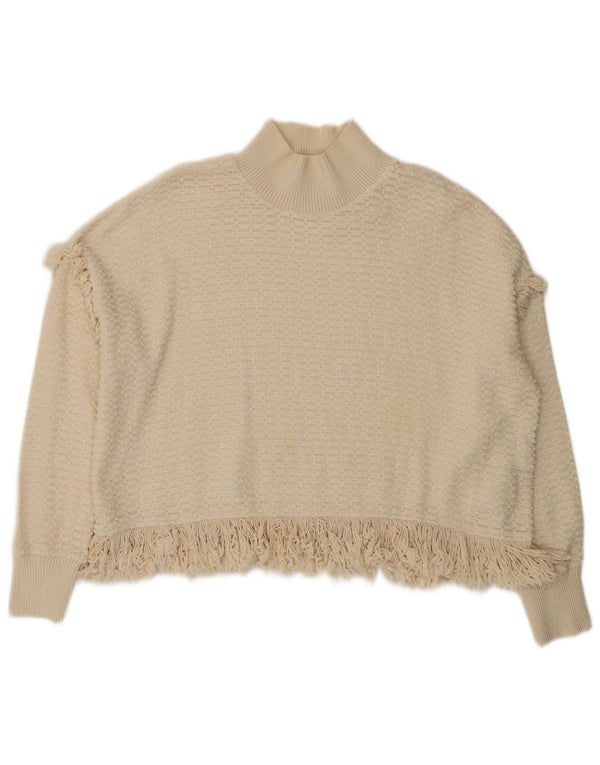 Zara ženski kratki džemper s kornjačastim ovratnikom UK 14 srednje bijele boje