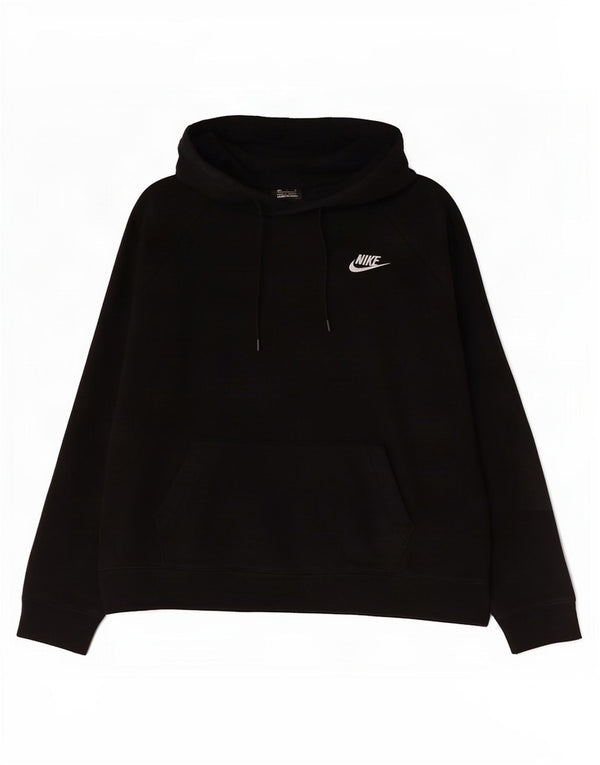 Nike Ženska majica s kapuljačom UK 14 Srednje crni pamuk