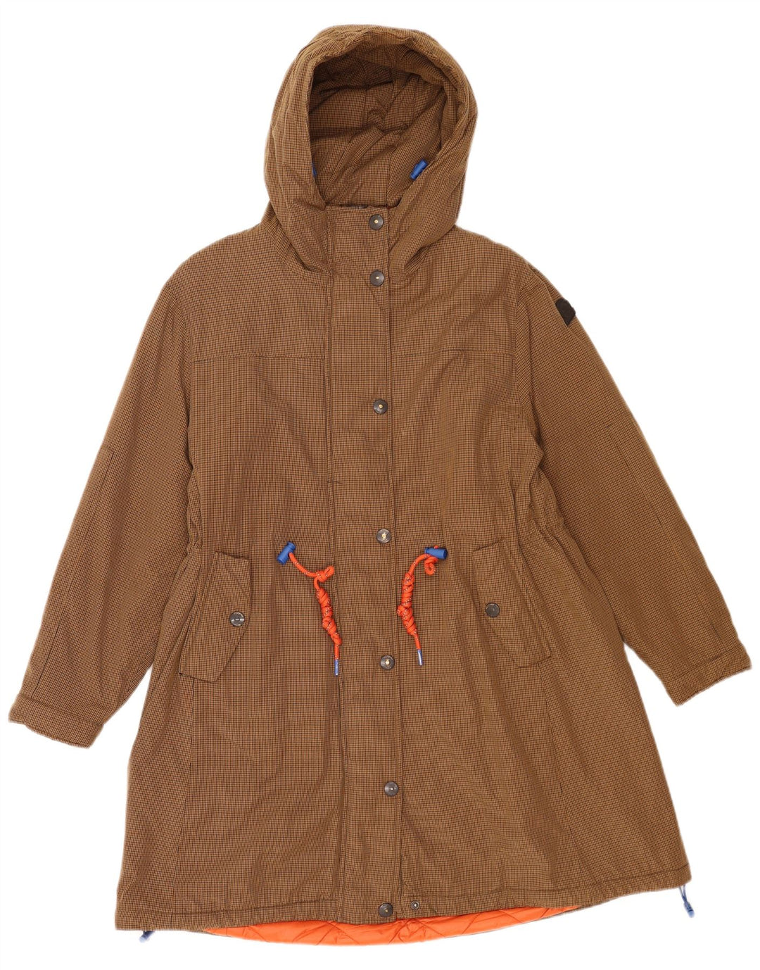 Invicta ženska jakna parka s kapuljačom UK 6 XS smeđa poliamidna houndstooth