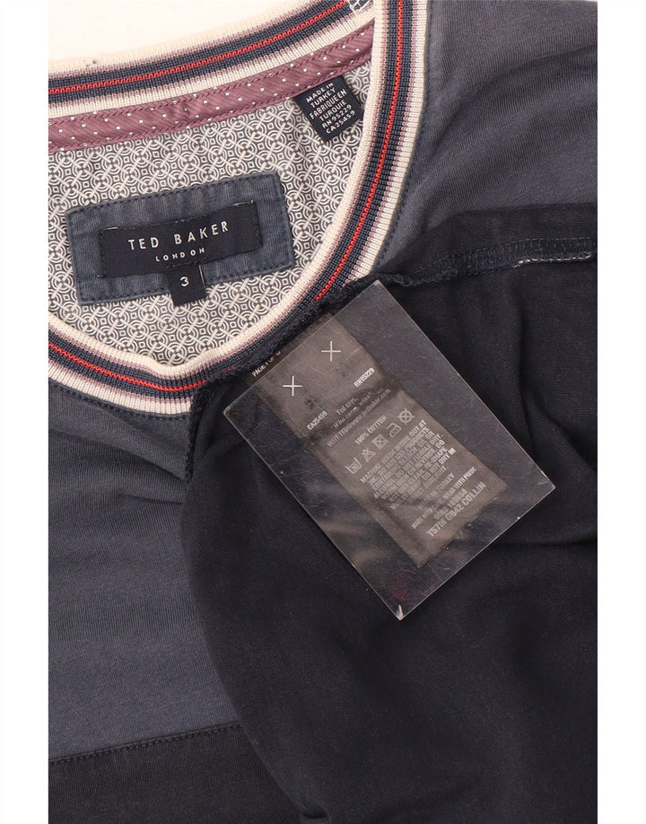 Ted Baker Muška majica kratkih rukava, velika veličina 3, srednje tamnoplavi pamuk