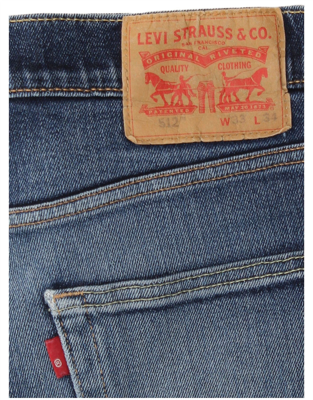 Levi's muške 512 uske sužene traperice W33 L31 plave