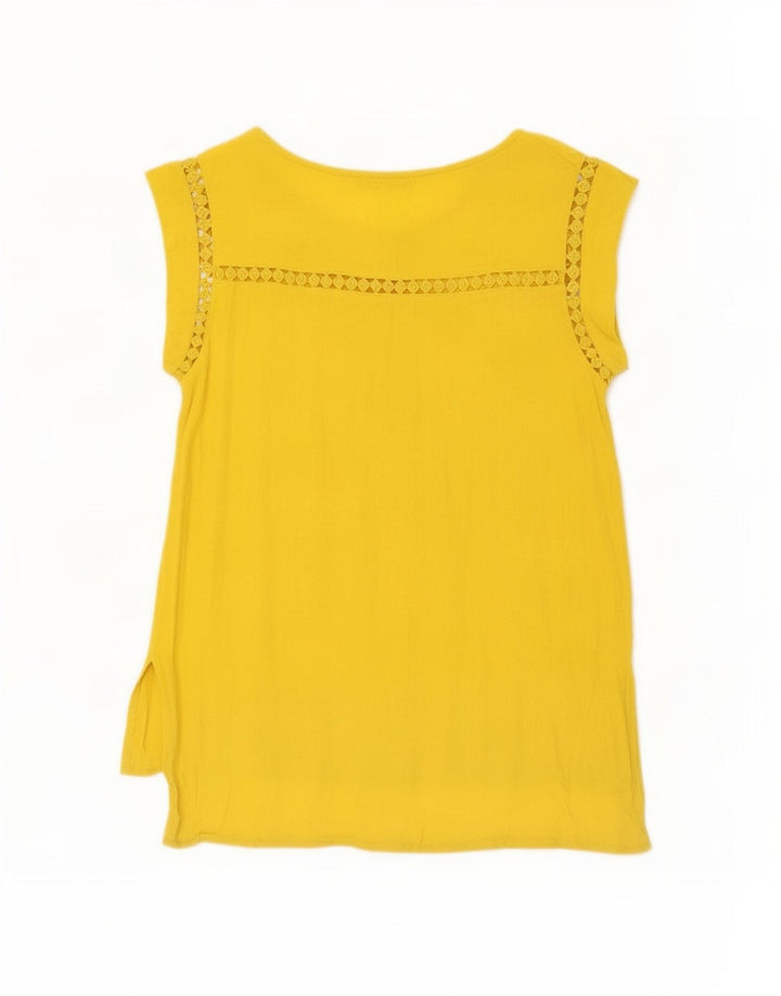 Gornji dio ženske tunike Oasis UK 10 Small Yellow od viskoze