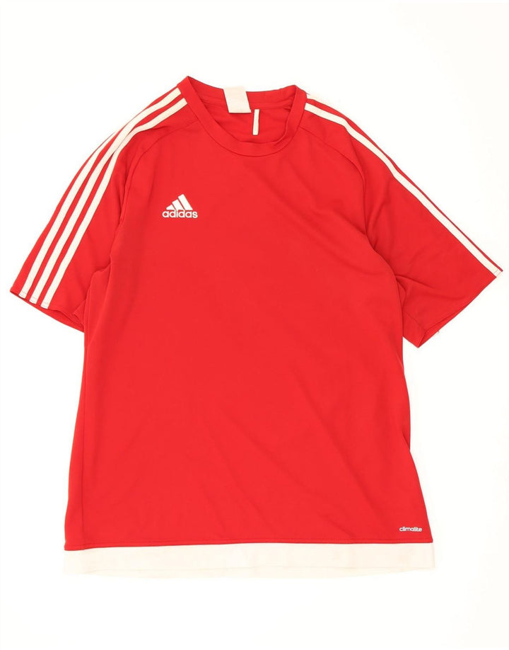 Adidas muška majica Climalite, velika crvena poliesterska boja