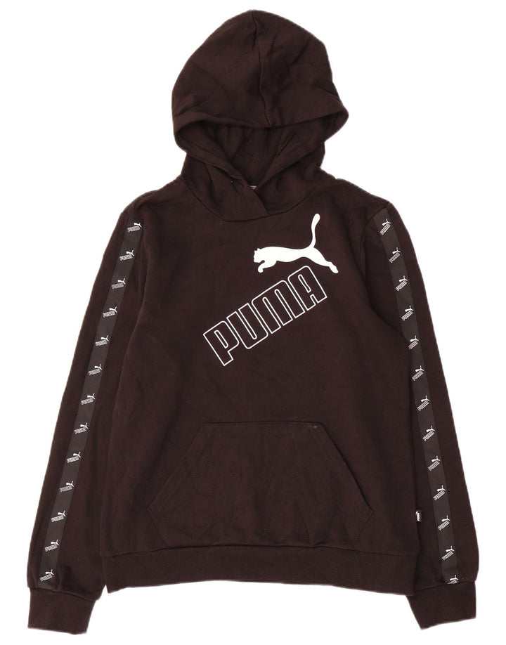 PUMA Ženska majica s kapuljačom s kapuljačom UK 14 Srednje crni pamuk