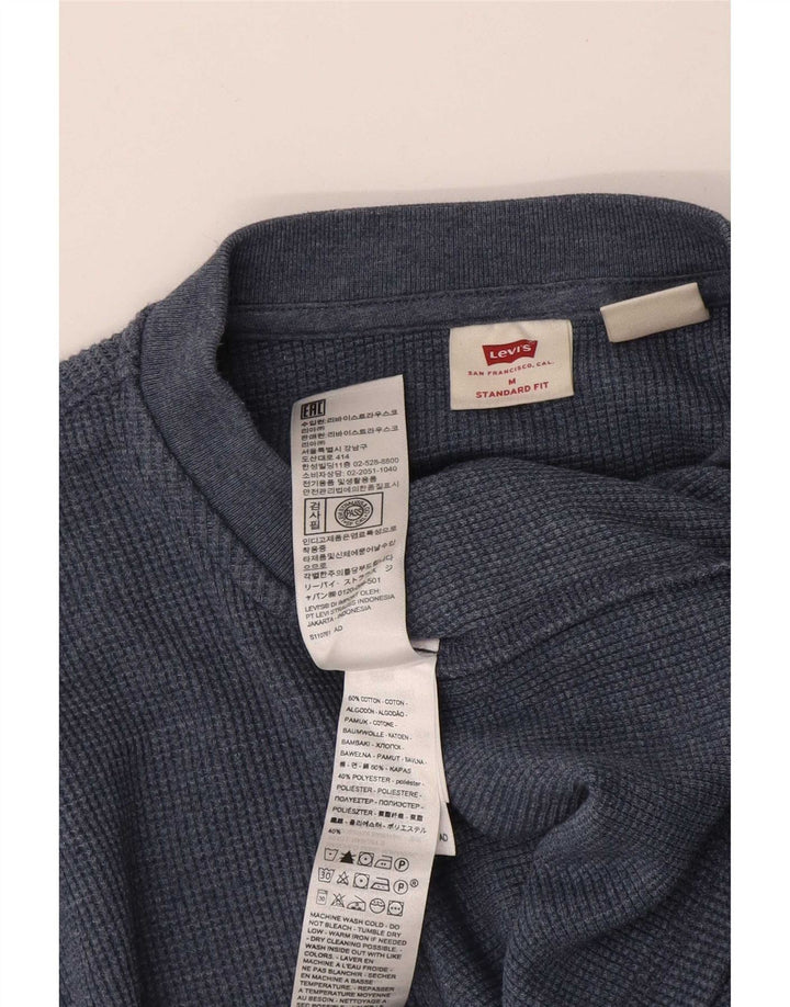 Levi's muška majica standardnog kroja s dugim rukavima srednje tamnoplave boje pamuka