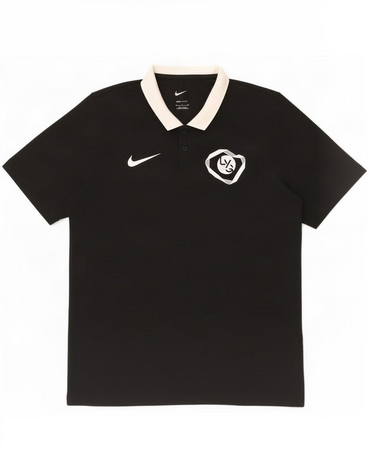 Nike muška Dri Fit grafička polo majica srednje crne boje od poliestera