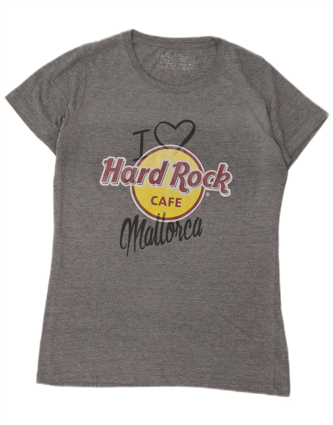 Hard Rock Cafe Ženska majica kratkih rukava Mallorca Graphic Top UK 14 srednje siva