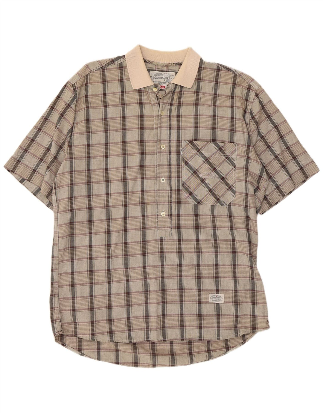 Levi's muška pulover majica kratkih rukava, veliki šareni karo