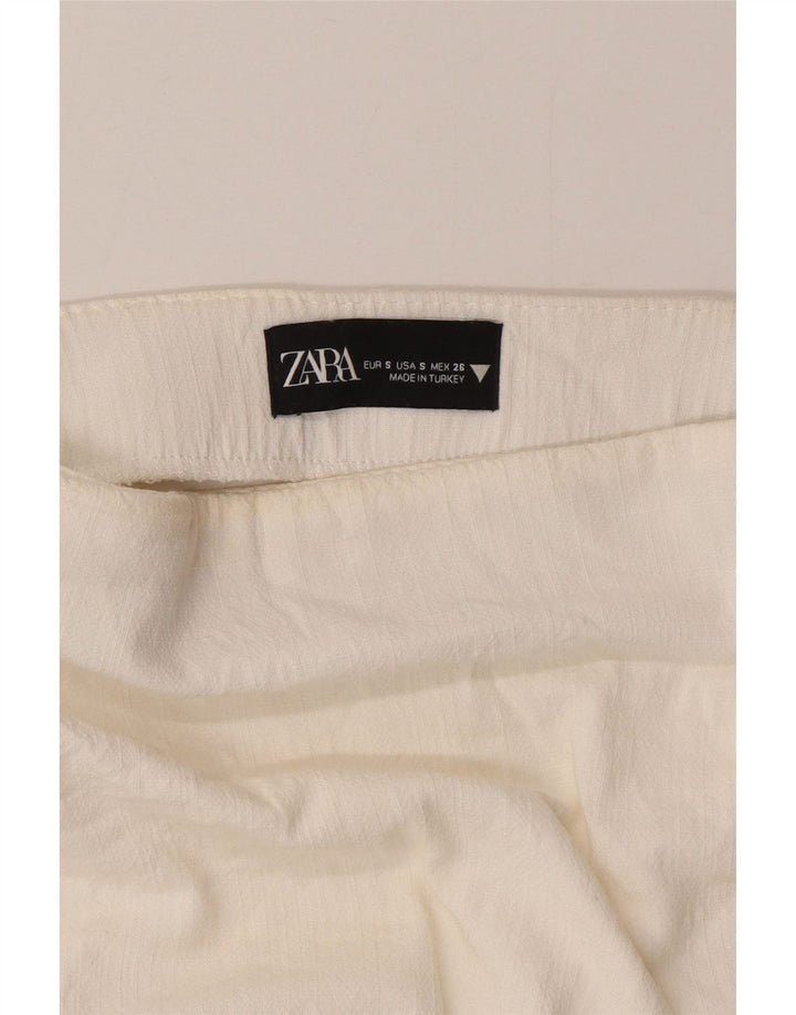 Zara ženska mini suknja na preklop mala W26 bijela