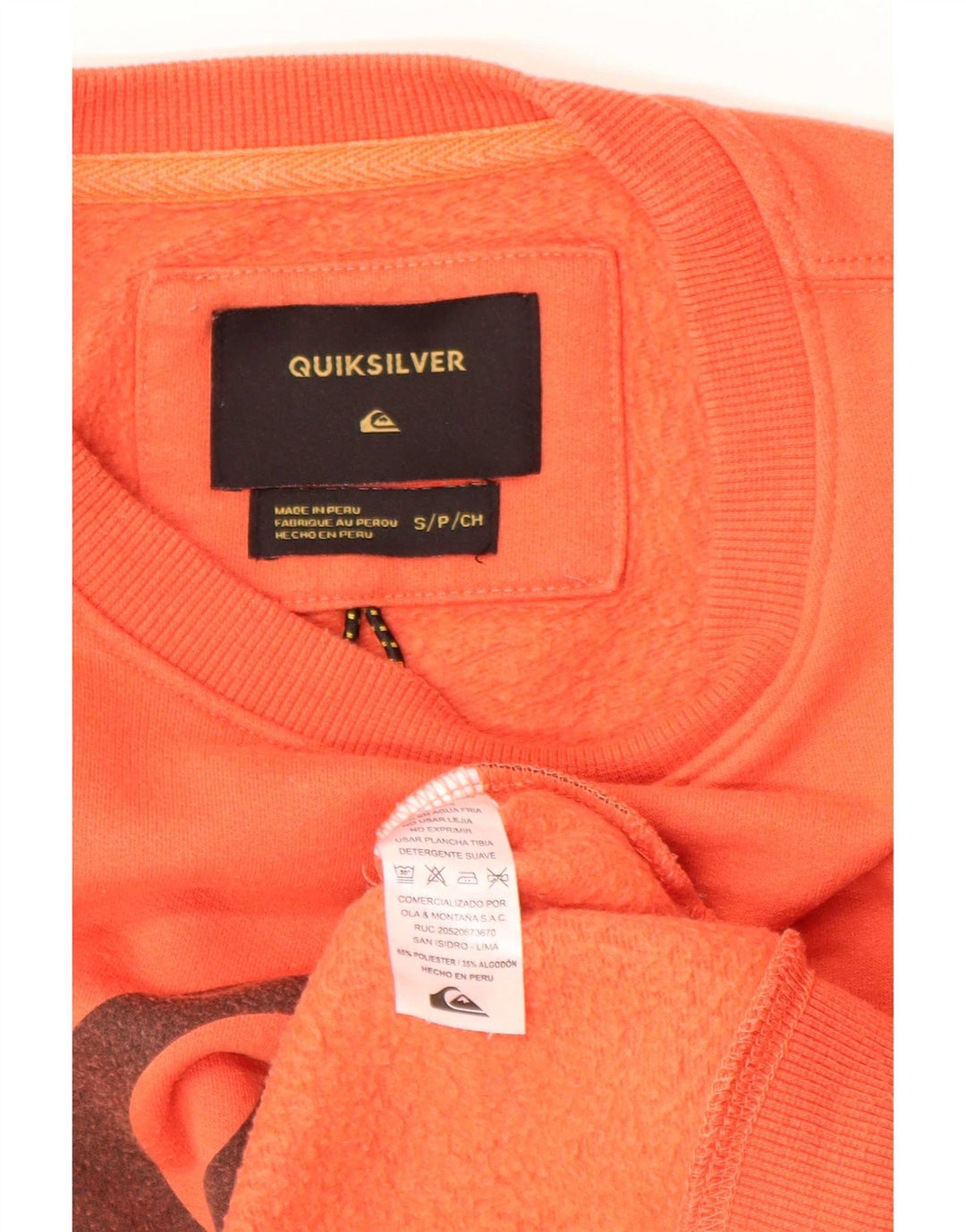 Quiksilver muška majica s grafičkim motivima Mali narančasti poliester