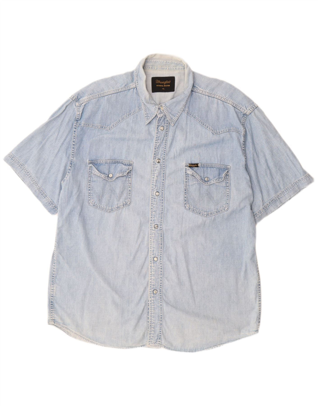 WRANGLER Muška traper košulja kratkih rukava 2XL plava