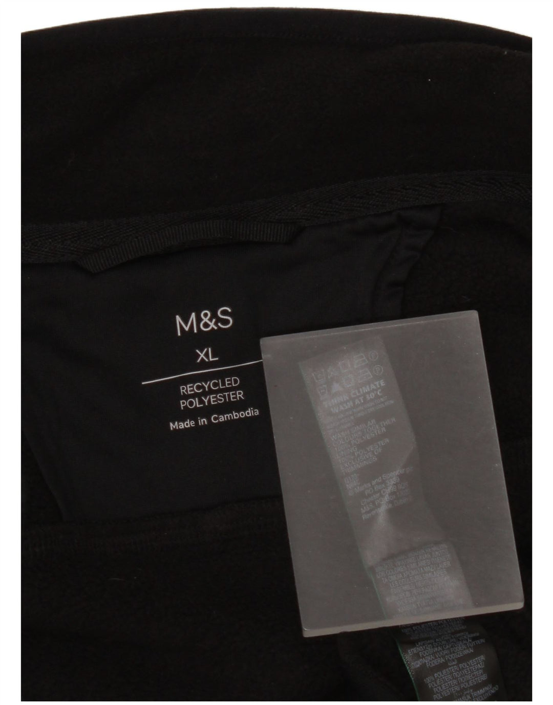 Marks & Spencer muška jakna od flisa UK 42 XL crni poliester